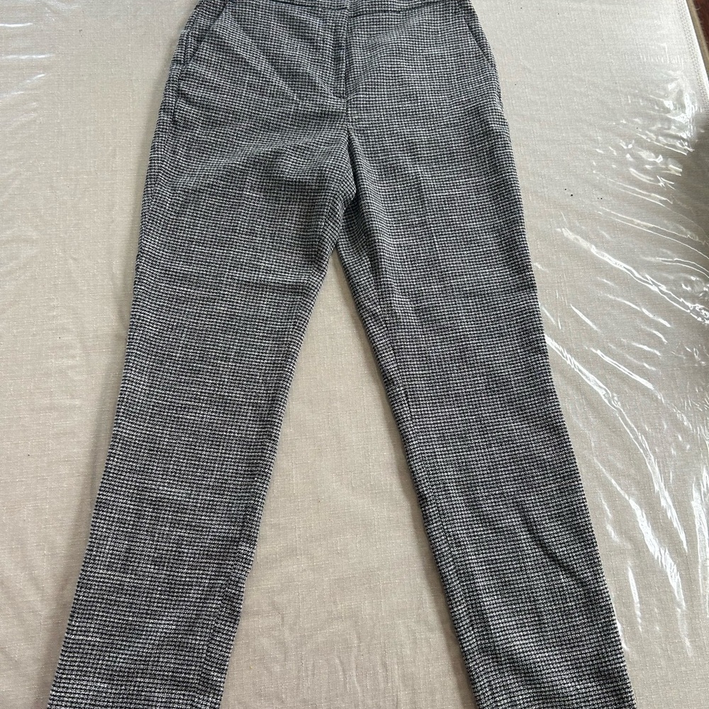 H&M Monochrome Checkered Straight Leg Pants